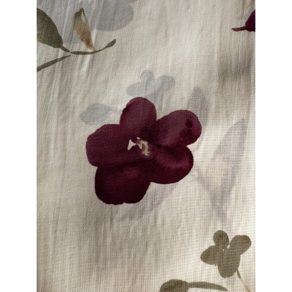 Vintage Coldwater Creek Woman's Sz 8 Cream Floral A Line Chiffon Tiered Dress - Picture 6 of 8